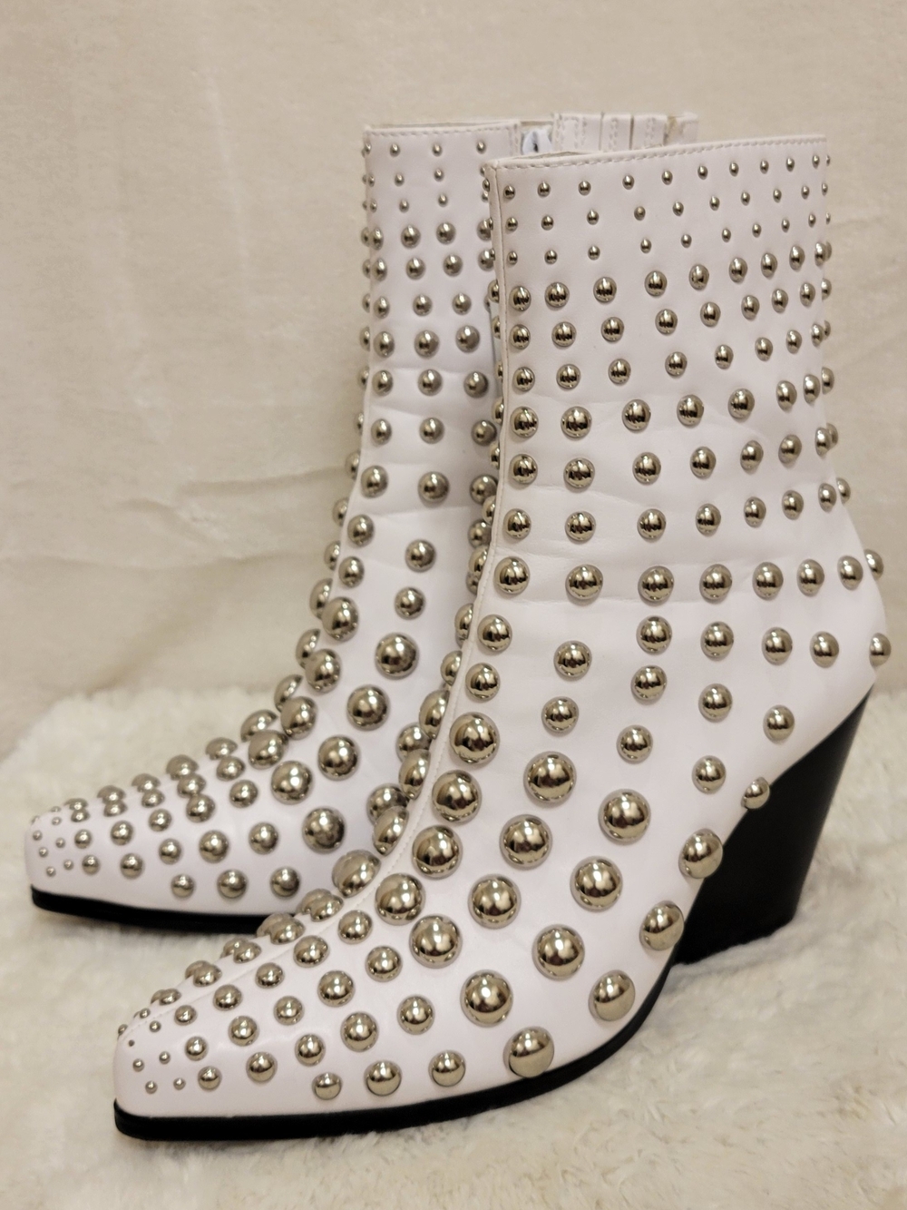 Jeffrey Campbell Women’s White Ankle Boot Sz 7 - Picture 3 of 6